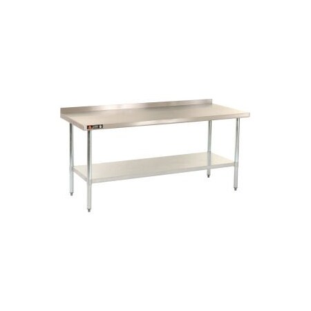 Aero Aero Manufacturing Company 430 Series 18 Ga Stainless Steel Workbench W/ Undershelf, 60"W x 24"D IAS-2460